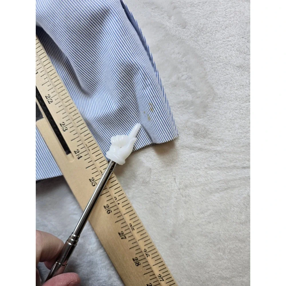 Alan‎ Flusser Seersucker Sport Coat Mens Large Blue White Paisley Lined Blazer